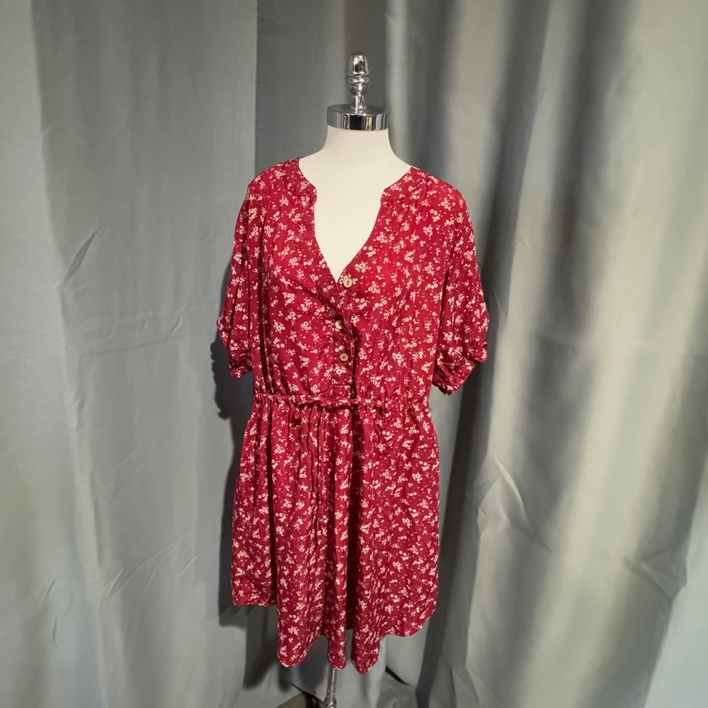C. Plus ladies size 2XL red in color dress